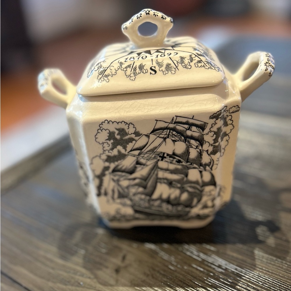 Antique Mason Tea Caddy “The Cuddy “ Ship